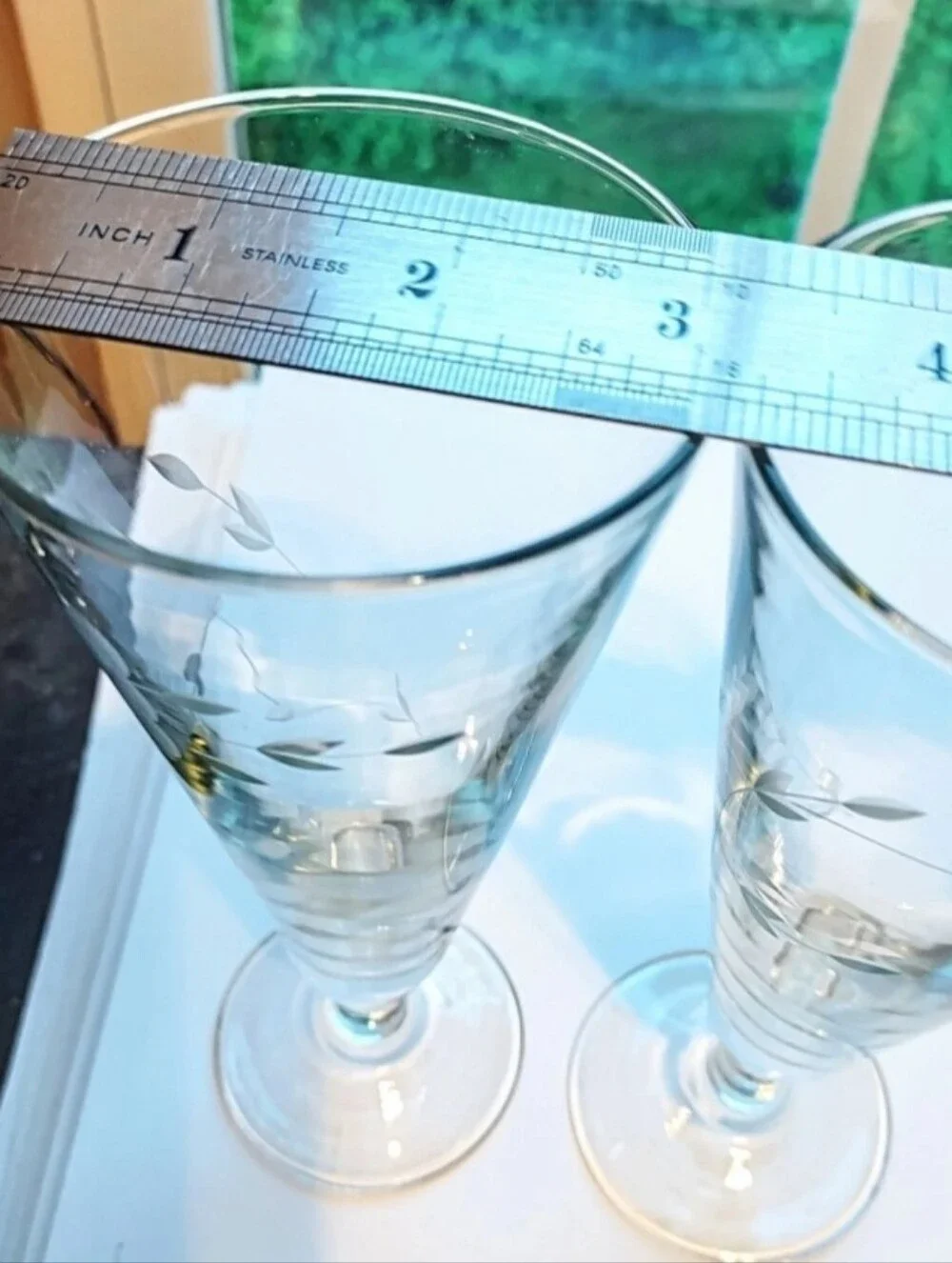 Princess House Heritage Patter Pilsner Glasses (2)